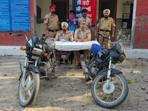 Motorcycle Thief Arrested Within 4 Days by GRP Ferozepur; Stolen Vehicles Recovered