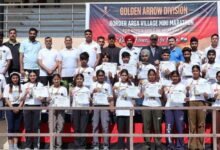 गोल्डन एरो डिवीजन ने सीमावर्ती युवाओं को "फिट रहें, नशों को ना कहें" मैराथन के लिए किया एकजुट