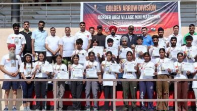 गोल्डन एरो डिवीजन ने सीमावर्ती युवाओं को "फिट रहें, नशों को ना कहें" मैराथन के लिए किया एकजुट
