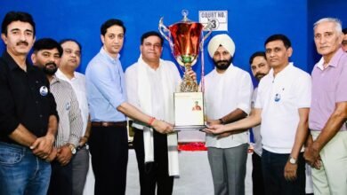 पंजाब बैडमिंटन एसोसिएशन द्वारा “मयंक रनिंग ट्रॉफी” का भव्य अनावरण