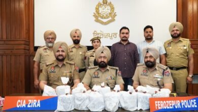ਫਿਰੋਜ਼ਪੁਰ ਵਿੱਚ “ਯੁੱਧ ਨਸ਼ਿਆਂ ਵਿਰੁੱਧ” ਮੁਹਿੰਮ ਤਹਿਤ ਵੱਡੀ ਕਾਰਵਾਈ