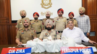 ਯੁੱਧ ਨਾਸ਼ੀਆਂ ਵਿਰੁੱਧ : ਫਿਰੋਜ਼ਪੁਰ ਵਿੱਚ 4 ਕਿਲੋ ਤੋਂ ਵੱਧ ਹੈਰੋਇਨ ਸਮੇਤ ਤਿੰਨ ਨੌਜਵਾਨ ਤਸਕਰਾਂ ਨੂੰ ਗ੍ਰਿਫ਼ਤਾਰ