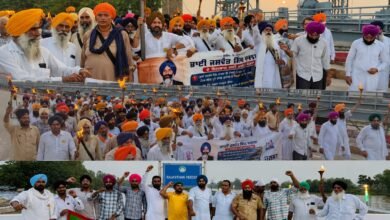 ਸ਼ਹੀਦ ਭਾਈ ਜਸਵੰਤ ਸਿੰਘ ਖਾਲੜਾ ਦੇ ਸ਼ਹਾਦਤ ਸਥਾਨ ਹਰੀਕੇ ਹੈੱਡ ਵਿਖੇ ਇਨਸਾਫਪਸੰਦ ਜਥੇਬੰਦੀਆਂ ਵੱਲੋਂ ਰੋਸ ਪ੍ਰਦਰਸ਼ਨ ਤੇ ਮਸ਼ਾਲ ਮਾਰਚ