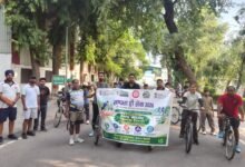 स्वच्छता ही सेवा अभियान के तहत वॉलीबाल मैच और साइकिल रैली आयोजित
