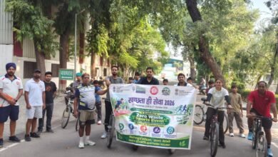 स्वच्छता ही सेवा अभियान के तहत वॉलीबाल मैच और साइकिल रैली आयोजित