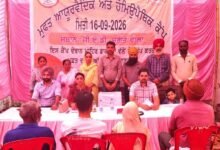 ਚੌਥਾ ਆਯੂਸ਼ ਮੈਡੀਕਲ ਕੈਂਪ ਜੀ.ਏ.ਡੀ. ਚੁਗੱਤੇ ਵਾਲਾ, ਫਿਰੋਜ਼ਪੁਰ ਵਿਖੇ ਆਯੋਜਿਤ